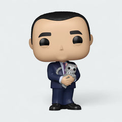 Funko Pop! Louis Litt #1709 vinyl figure, front view, highlighting his suit details and iconic Mikado stick accessory.