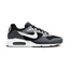 Highlights the high-velocity white Nike Swoosh slashing across the professional depth of the grey panelled upper and the embedded visible Max Air window.