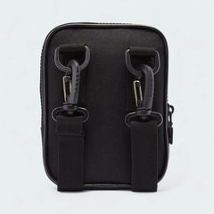 Ellesse Templeton Crossbody Bag in black, back view showcasing the crossbody strap and back panel.
