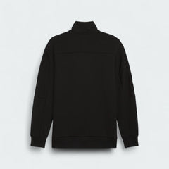 Puma x Ferrari Style MT7 Jacket Men's in black, back view showcasing the clean design and classic silhouette.