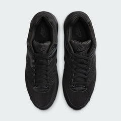 Nike Air Max Command Men's Black Trainers 629993-020 top view showing lace-up closure, padded tongue, and layered upper design