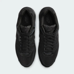 Nike Air Max Command Men's Black Trainers 629993-020 top view showing lace-up closure, padded tongue, and layered upper design