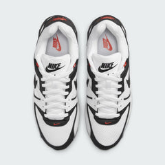 Nike Air Max Command Men's White Trainers 629993-103 top view showing padded tongue, lace-up front, and breathable mesh sections
