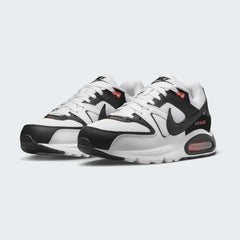 Nike Air Max Command Men's White Trainers 629993-103 angled view highlighting layered upper, midsole design, and contrasting Swoosh