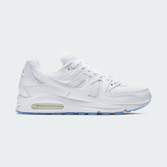 Nike Air Max Command Men's White Trainers 629993-112 side view showing white upper with grey accents and visible Air Max unit in the heel