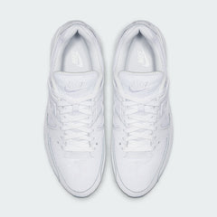 Nike Air Max Command Men's White Trainers 629993-112 top view showing lace-up closure, padded tongue, and breathable mesh panels