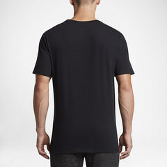Nike Men's Futura Icon Tee Shirt in black, back view showing the plain design and the fabric texture.