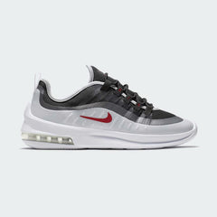 Nike Air Max Axis Men's Black and White Trainers AA2146-009 side view showing black mesh upper with white Swoosh and visible Air Max unit in the heel