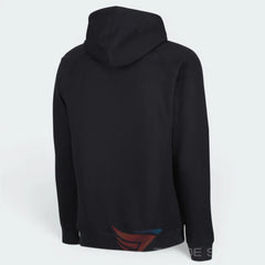 Focusing on the clean back silhouette and the professional finish of the raglan shoulder construction.