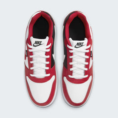 Nike Ebernon Low Premium Men's White Trainers AQ1774 top view showing tongue, laces, and low-cut silhouette