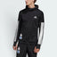 Highlights the high-velocity extended length and the professional depth of the black French terry.