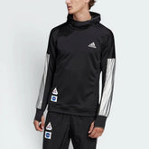 Highlights the high-velocity extended length and the professional depth of the black French terry.