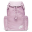 Front profile of the Ice Light Purple Nike rucksack, showing the slim profile and the hidden side zipper for small item storage.