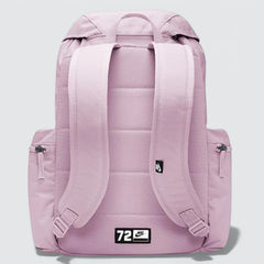 Rear view of the rucksack, showing the clean purple back and the reinforced bottom corners for extra durability.