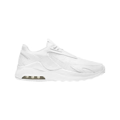 Nike Air Max Bolt Men's trainers in white, side profile showing the large visible Max Air unit, layered upper, and tonal Nike Swoosh.