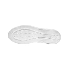 View of the outsole of the Nike Air Max Bolt Men's white trainers, showing the durable rubber tread pattern.