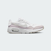 Nike Air Max SC Juniors White Trainers CZ5358-115 side view showing triple white upper and visible Air unit in heel