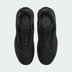 Top-down view of a pair of Jordan Stay Loyal men's trainers in black, highlighting their structured silhouette and lace-up closure.