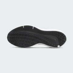 Nike Air Winflo 9 Women's Black Running Shoes DD8686-001 side view showing breathable black mesh upper with tonal Swoosh and cushioned midsole
