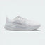 Highlights the high-velocity Metallic Silver Nike Swoosh slashing across the professional depth of the Pure Platinum mesh upper and the sculpted white midsole wall.