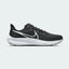Side profile of the Nike Pegasus 39 DH4071-001, showcasing the Black mesh upper, White Swoosh, and the tapered Dark Smoke Grey heel.