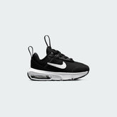 Nike Air Max Intrlk Lite Toddlers Shoes DH9410-002 side view showing black mesh upper and visible Air unit