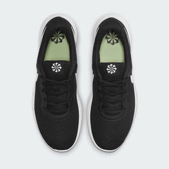 Nike Tanjun Men's Black Trainers DJ6258 angled side view showing low-cut profile and foam midsole