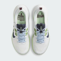 Nike Juniper Trail 2 Women's White Trail Shoes DM0821-103 top view showing lace-up closure, padded collar, and breathable mesh tongue