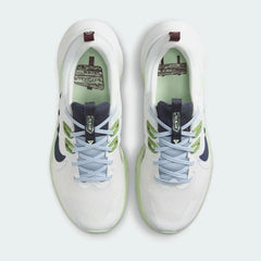 Nike Juniper Trail 2 Women's White Trail Shoes DM0821-103 top view showing lace-up closure, padded collar, and breathable mesh tongue