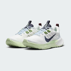 Nike Juniper Trail 2 Women's White Trail Shoes DM0821-103 angled view highlighting reinforced toe area and sculpted midsole