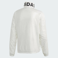 Adidas Light Insulated Jacket Men's in white, back view showcasing the smooth, quilted design and a plain back.