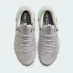 Nike Free Metcon 5 Men's Grey Training Shoes DV3949-002 top view showing laces and wide collar opening