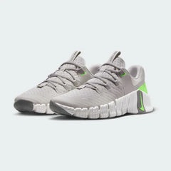 Nike Free Metcon 5 Men's Grey Training Shoes DV3949-002 angled view highlighting heel stability and modern design