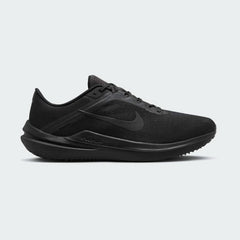 Nike Air Winflo 10 Men's black running trainers side profile with visible Air cushioning