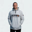 Ellesse Mont 2 Overhead Anorak Jacket Men's in grey marl, front view worn by a model showing the fit and quality