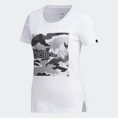 tradesports.co.uk Adidas Women's Slim Fit Boxed Camo T-Shirt FM6160