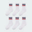 Focuses on the symmetry of the flat-laid socks, displaying the perfect layout of the gathered elastic ribbed cuffs and the seamless alignment of the reinforced toe tracking lines.