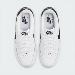 Top-down view of the trainers, highlighting the perforated toe box and the clean white lacing system.
