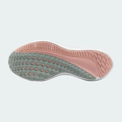 View of the outsole of the Nike Air Winflo 10 Women's green running shoes, showing the durable rubber tread pattern for road traction.
