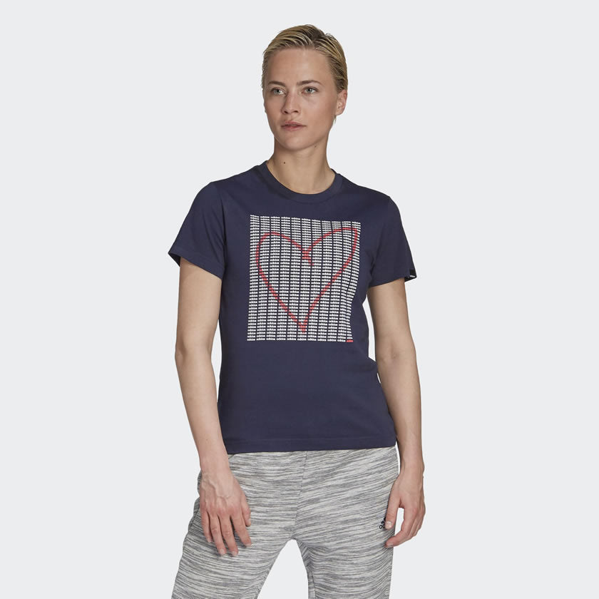 tradesports.co.uk Adidas Women's Adi Heart Training Tee GD4997