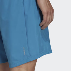 adidas Men's Run It Running Shorts H36473 side profile showing short inseam and side slits