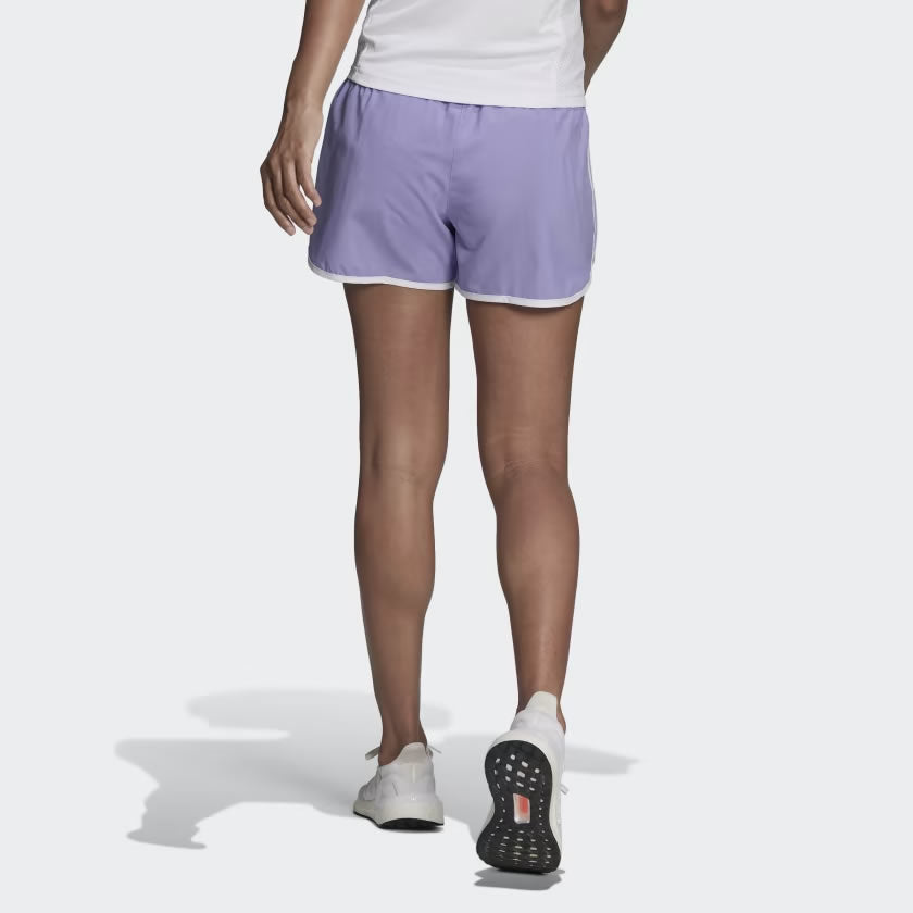 adidas Marathon 20 Women's Running Shorts HC1769 back view highlighting inner brief lining and waistband