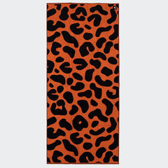 main image showing the entire towel and leopard skin design