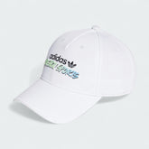 Adidas Adidas Originals Graphic Retro Baseball Cap in white, front view showing the hard, curved peak and embroidered branding on the crown.Retro Baseball Cap White Men's HD9754