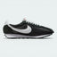 Side profile of the Black/White Nike LD-1000, showcasing the iconic flared heel and the contrast white Swoosh on a mesh upper.