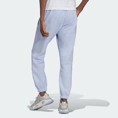 Adidas Trefoil Linear Men's Sweat Pants in violet, back view showcasing the plain design, ribbed cuffs, and comfortable fit.