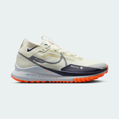 Nike React Pegasus Trail 4 GTX V2 Trail Shoes HM9728-001 side view showing beige waterproof upper and React midsole
