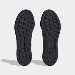 View of the outsole of the Adidas Copa Pure.3 Turf Men's black boots, showing the small rubber studs for grip on artificial turf.