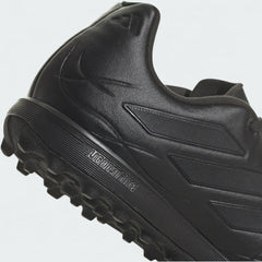 Detailed zoom on the outsole and midsole of the Adidas Copa Pure.3 Turf Men's boots, highlighting the cushioned EVA foam and rubber sole.