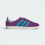 Highlights the high-velocity sweep of the Hi-Res Aqua serrated 3-Stripes and the professional, velvety depth of the Glory Purple nubuck panels leading back to the flashing silver heel tab.